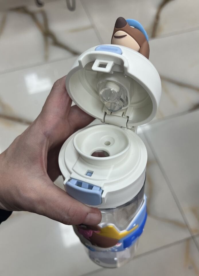 D2537- 600ML ASKILI TRİTAN ÇİFT İÇİMLİ  MATARA