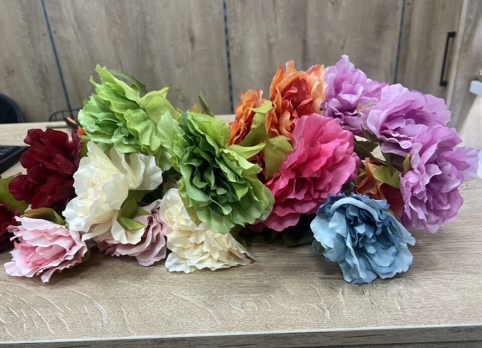 1 Adet ŞAKAYIK ÇİÇEK 80cm (3 çiçekli)  renk seçiniz