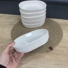 Acar Perla Büyük Boy Kahvaltı ve Çerez Tabağı 16x12cm 3 Adet