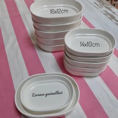Acar Perla Büyük Boy Kahvaltı ve Çerez Tabağı 16x12cm 3 Adet