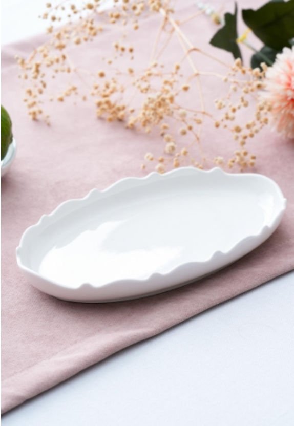 Nirvana  20cm Oval Kayık Tabak 1 Adet (Por6303)