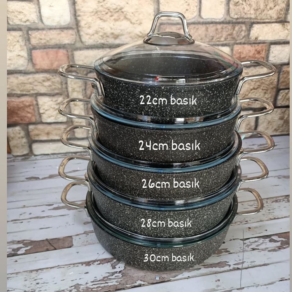 Falez Blackline 30cm Basık Tencere