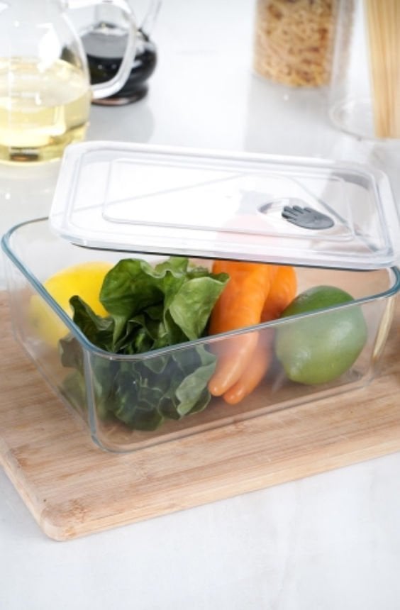 Olivya 2,6 Litre Dikdörtgen Cam Saklama Kabı