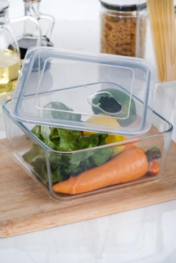 Olivya  2.7 Litre Kare Cam Saklama Kabı