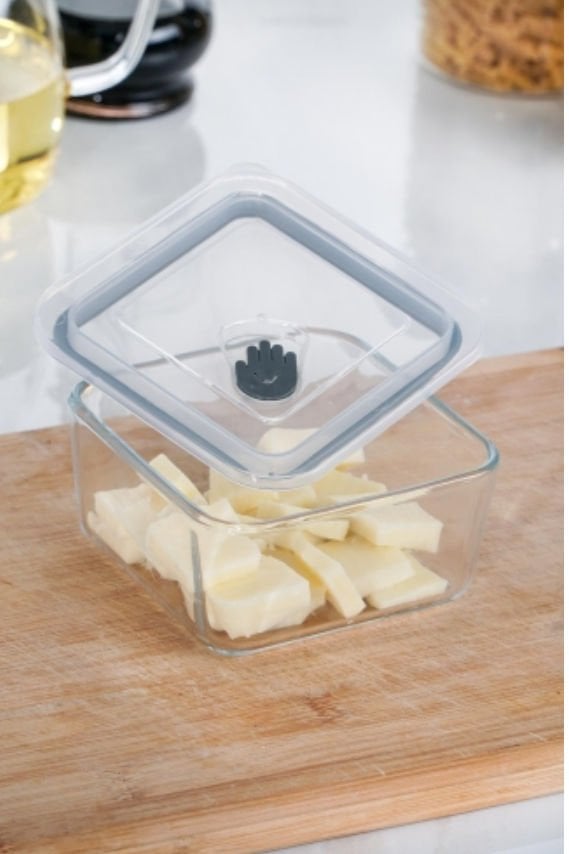 Olivya  0.45 Litre Kare Cam Saklama Kabı