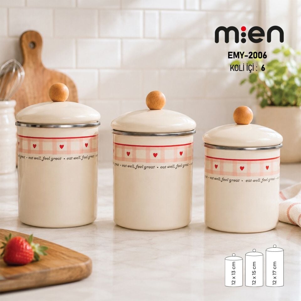 EMY-2006 3LÜ KAVANOZ SET (13-15-17CM)