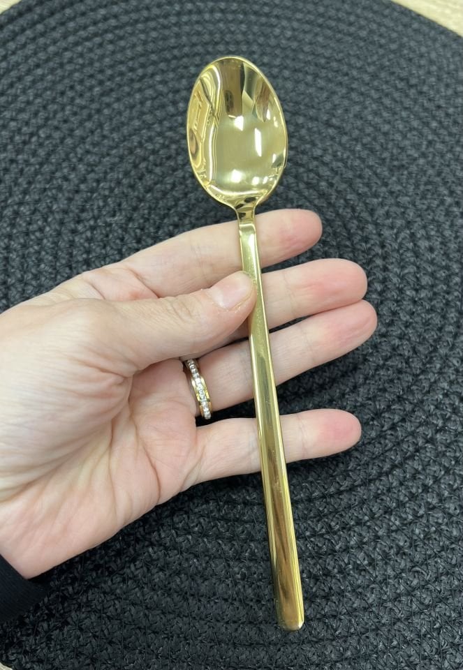 Alegra 18/10 paslanmaz Çelik Titanyum Tatlı Kaşık 6Adet