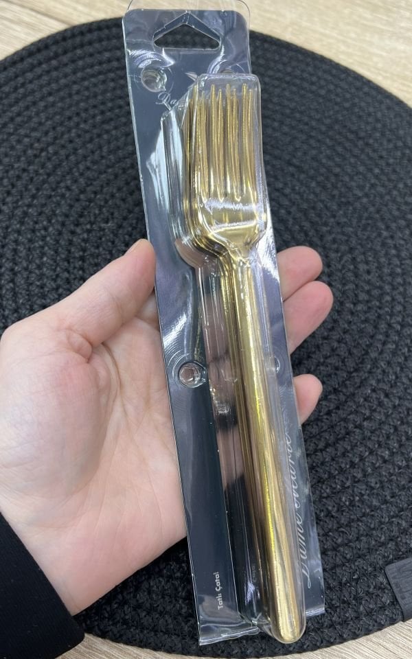 Alegra 18/10 paslanmaz Çelik Titanyum Tatlı Çatal 6Adet