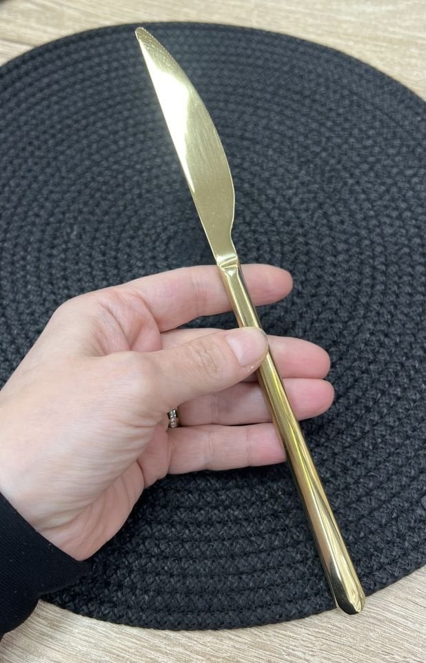 Alegra 18/10 paslanmaz Çelik Titanyum Tatlı Bıçak 2Adet