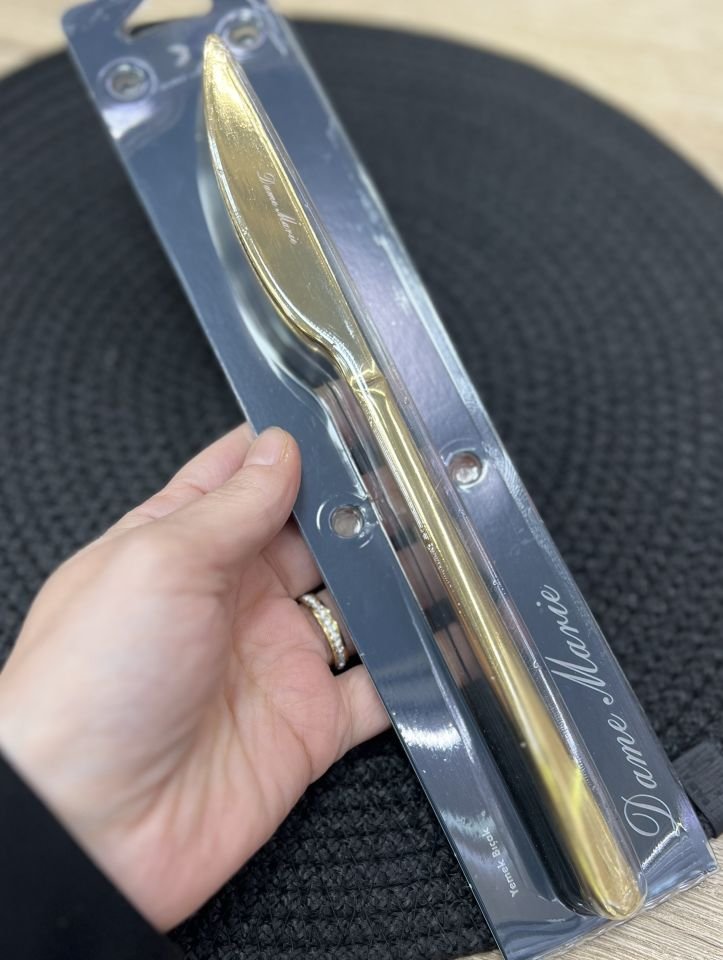 Alegra 18/10 paslanmaz Çelik Titanyum Tatlı Bıçak 2Adet