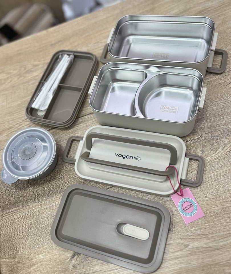 BL01029- 2 KATLI KASELİ YEMEK TAŞIMA KABI LUNCHBAX