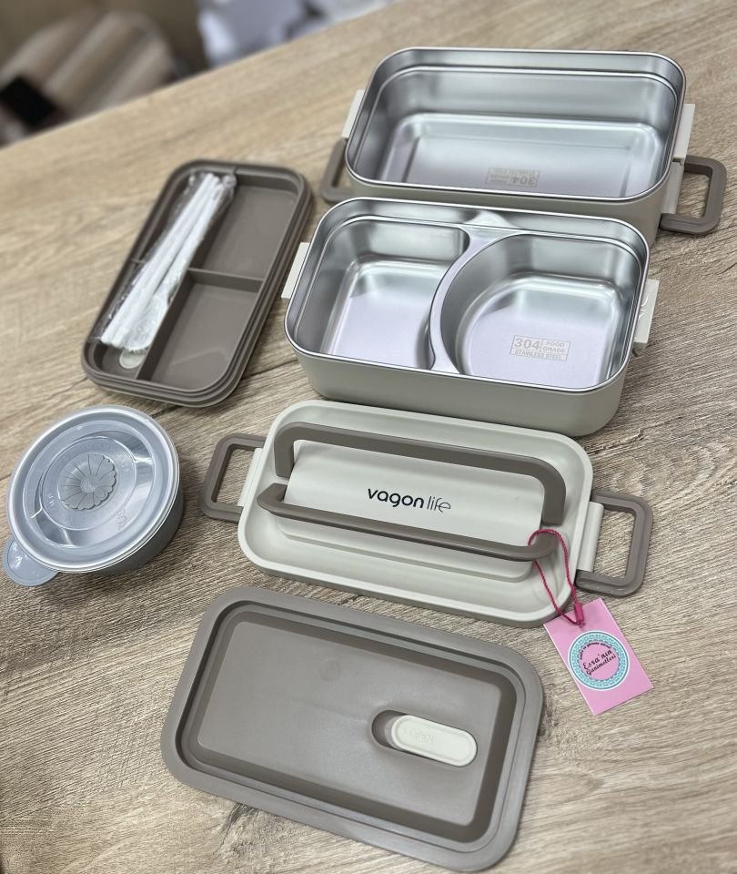 BL01029- 2 KATLI KASELİ YEMEK TAŞIMA KABI LUNCHBAX