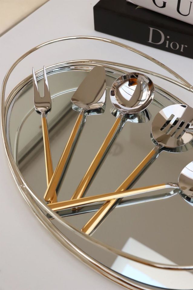 Alegra  24K Gerçek Altın Dekorlu 5li Servis