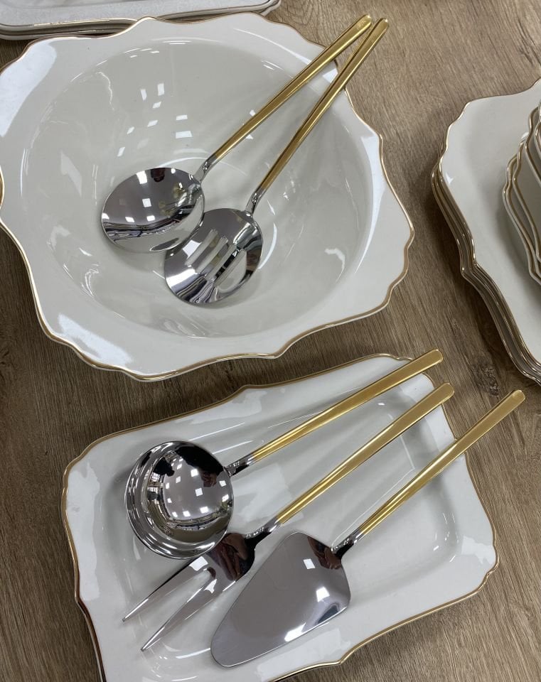 Alegra  24K Gerçek Altın Dekorlu 5li Servis