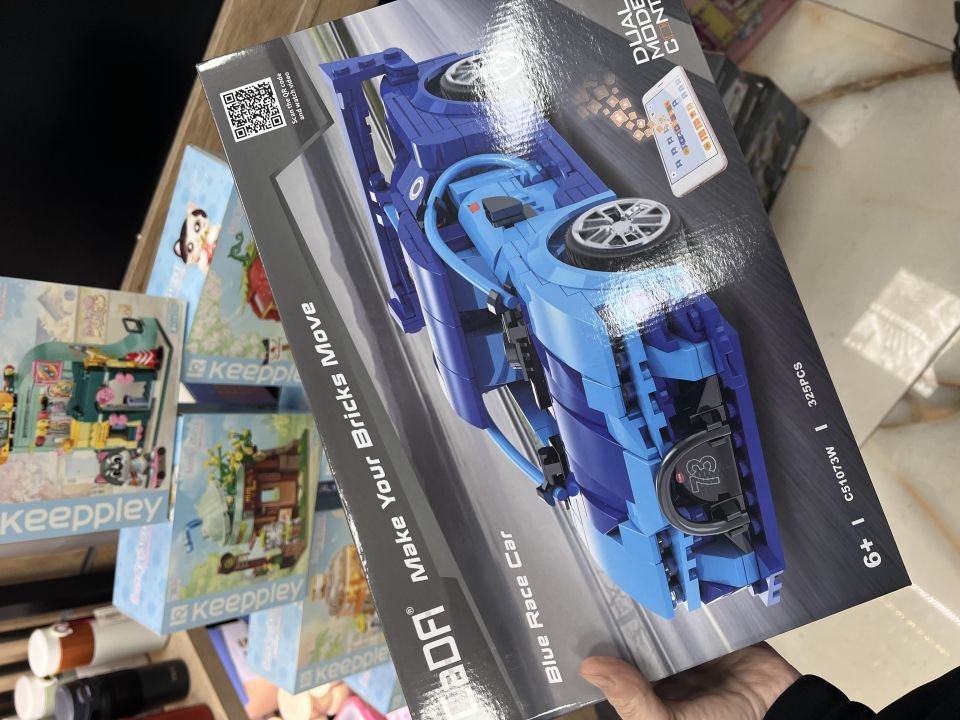 C1073- CADA KUMANDALI YAPBOZ  ARABA Mavi 325 PARÇA