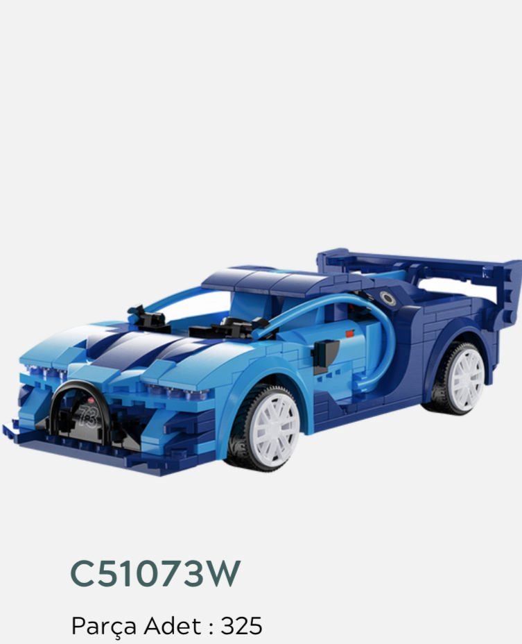 C1073- CADA KUMANDALI YAPBOZ  ARABA Mavi 325 PARÇA