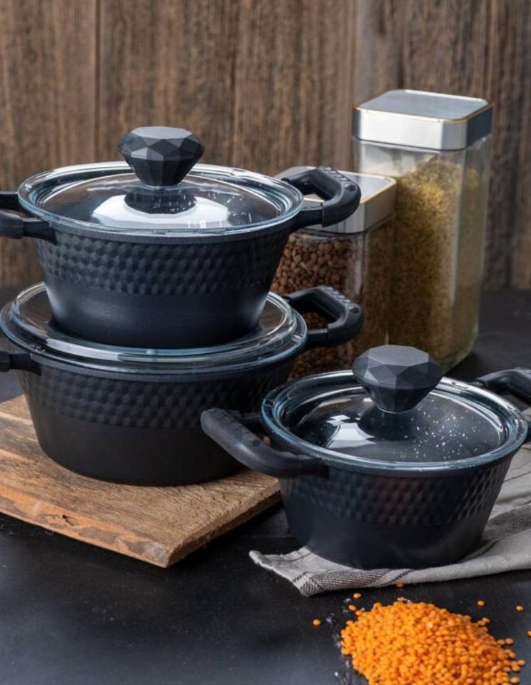 Acar Diamente 6 Parça Mini Döküm Tencere Set