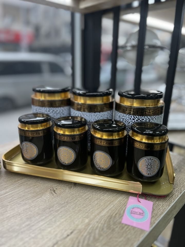 Acar Ethno 8li Cam Tepsili Baharatlık