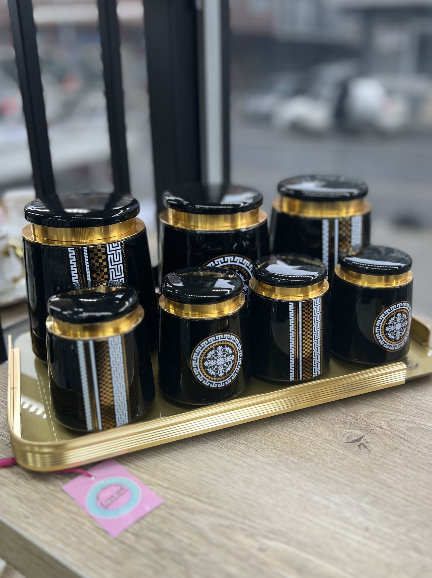 Acar Cellini 8li Cam Tepsili Baharatlık
