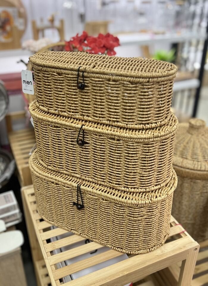 RATTAN 3lü OVAL ORGANİZER (mien1530)