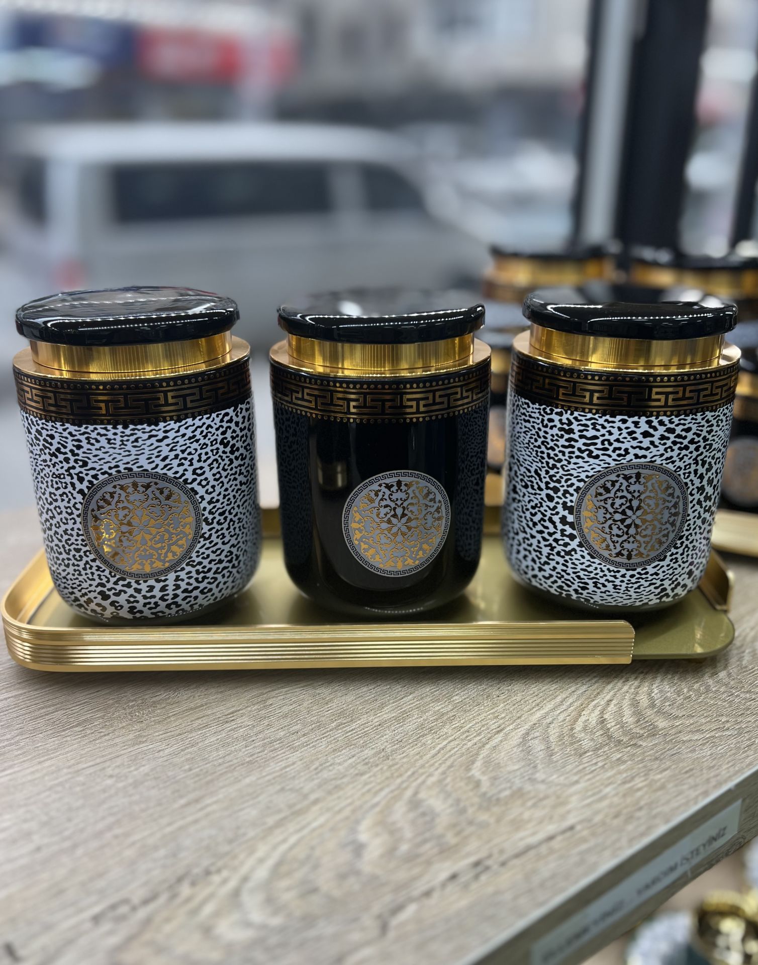 Acar Ethno Cam Tepsili 4lü Kavonoz Set