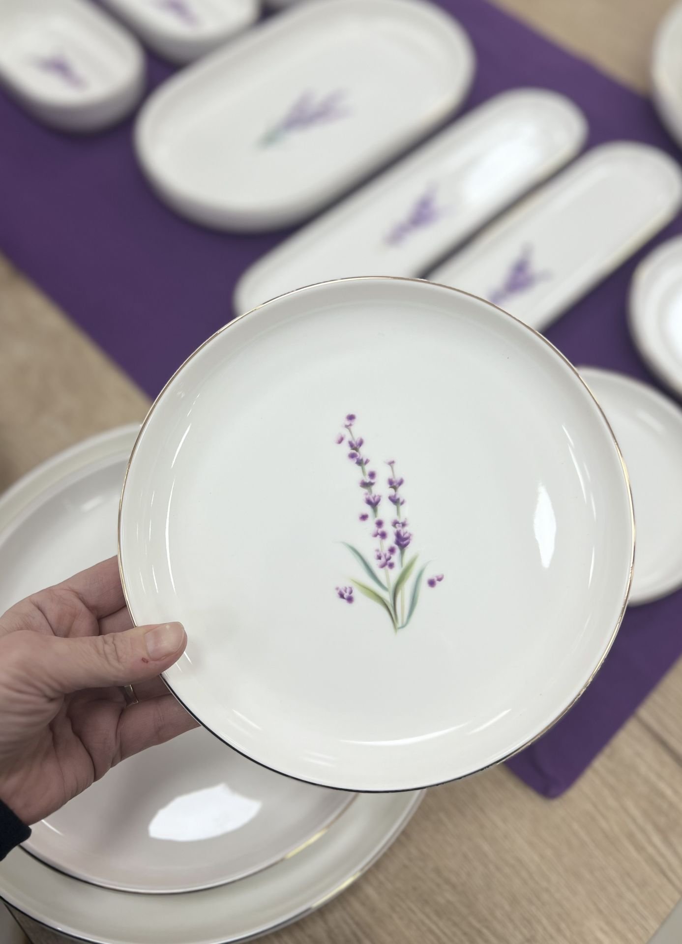 SCT-5704 Soft Royal Lavanta 19cm  Servis Tabak 1 Adet