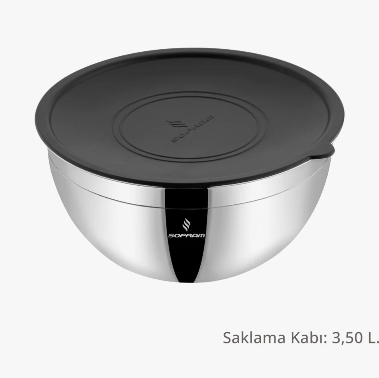 SOFRAM 22CM KAPAKLI ÇELİK SAKLAMA KABI