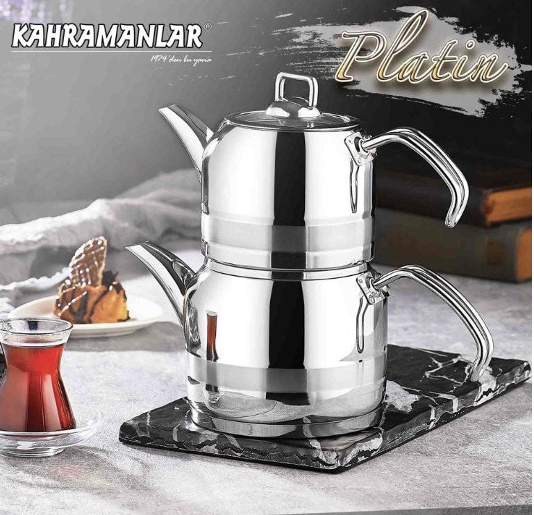 Kahramanlar Enza Mega Çelik Çaydanlık