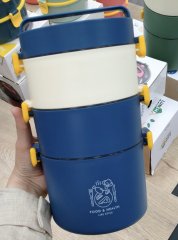 Çok Katlı Çelik Hazneli Yemek Taşıma Kabı 1800 ml - XC 545