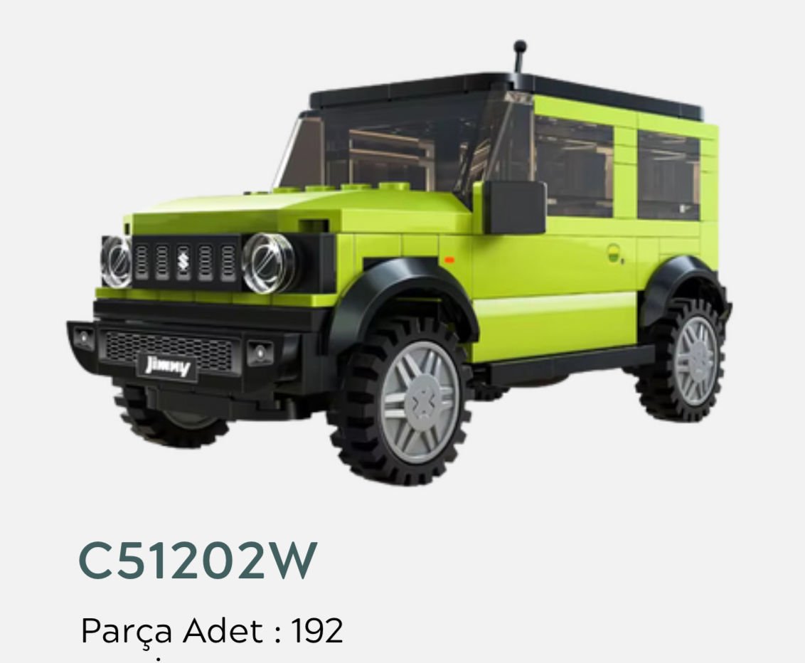 C1202- Yapboz Yeşil Araba 192 Parça