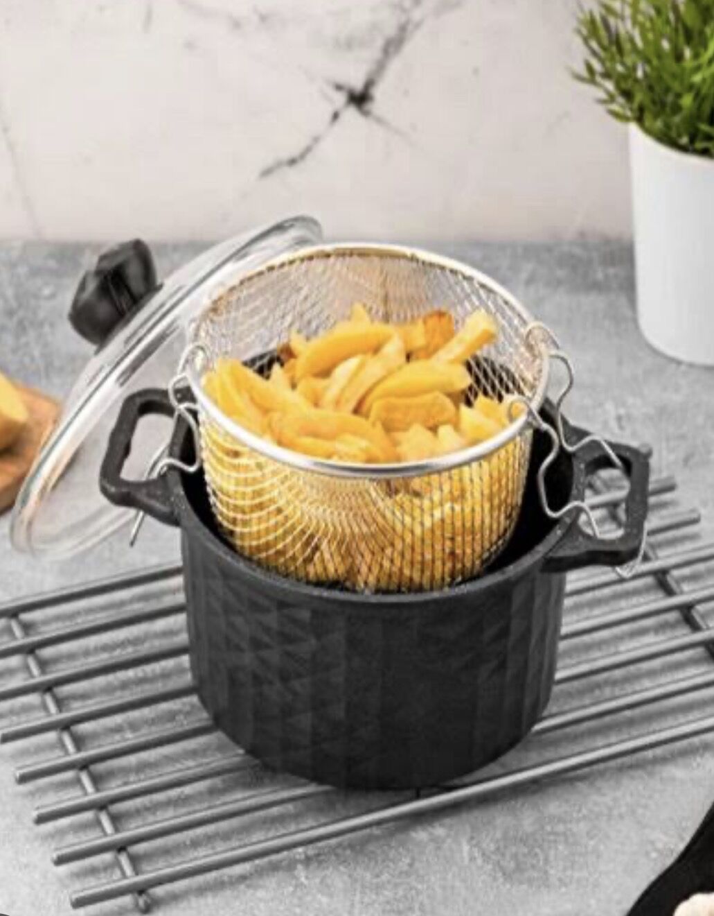 POLOCHEF DÖKÜM 20 CM KIZARTMA TENCERE