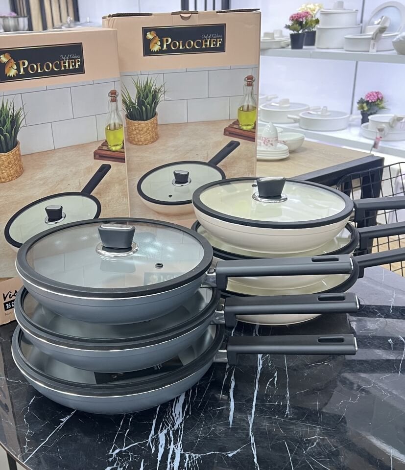 POLOCHEF SERAMİK (ANKRASİT GRİ) KAPAKLI TAVA