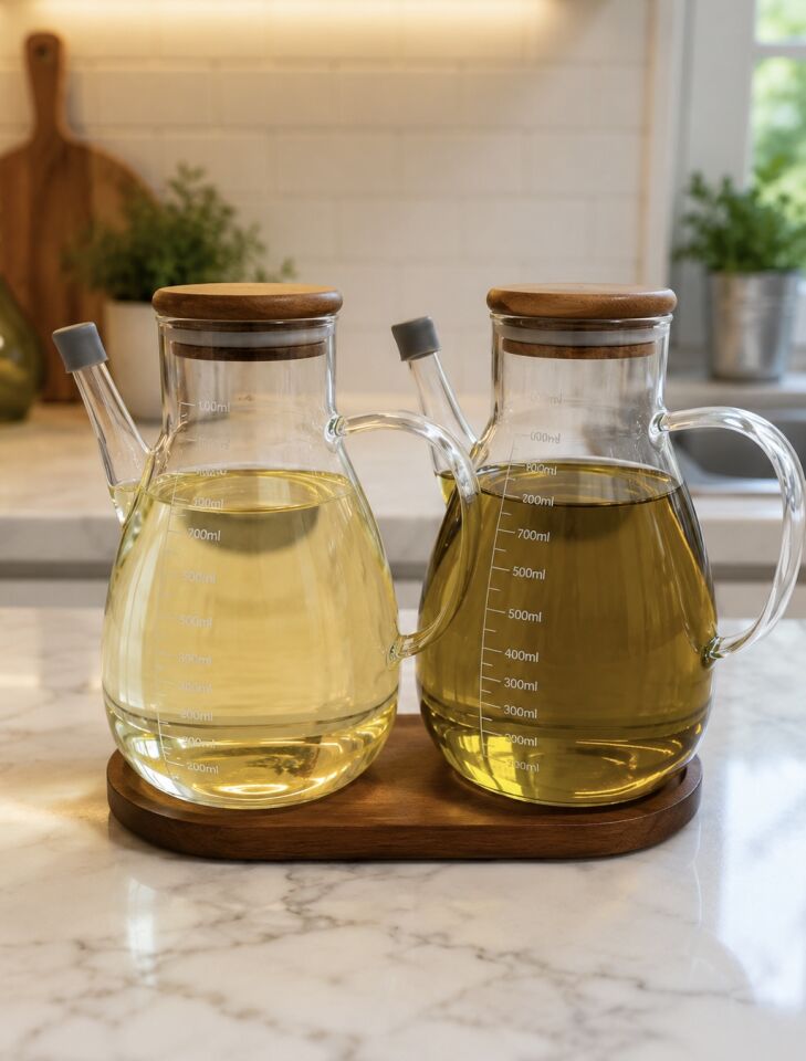 AKASYA 2Lİ 1000ML YAĞDANLIK SET (GLA-020)