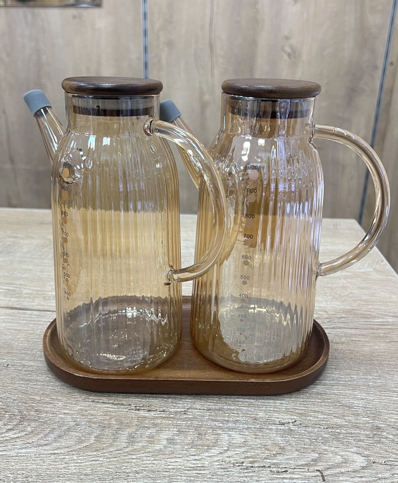 AKASYA 2Lİ 1000ML YAĞDANLIK SET (GLA-022)