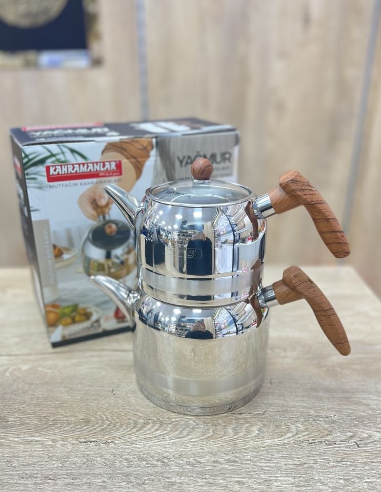 YAĞMUR  AHŞAP GÖRÜNÜMLÜ ORTA BOY ÇAYDANLIK