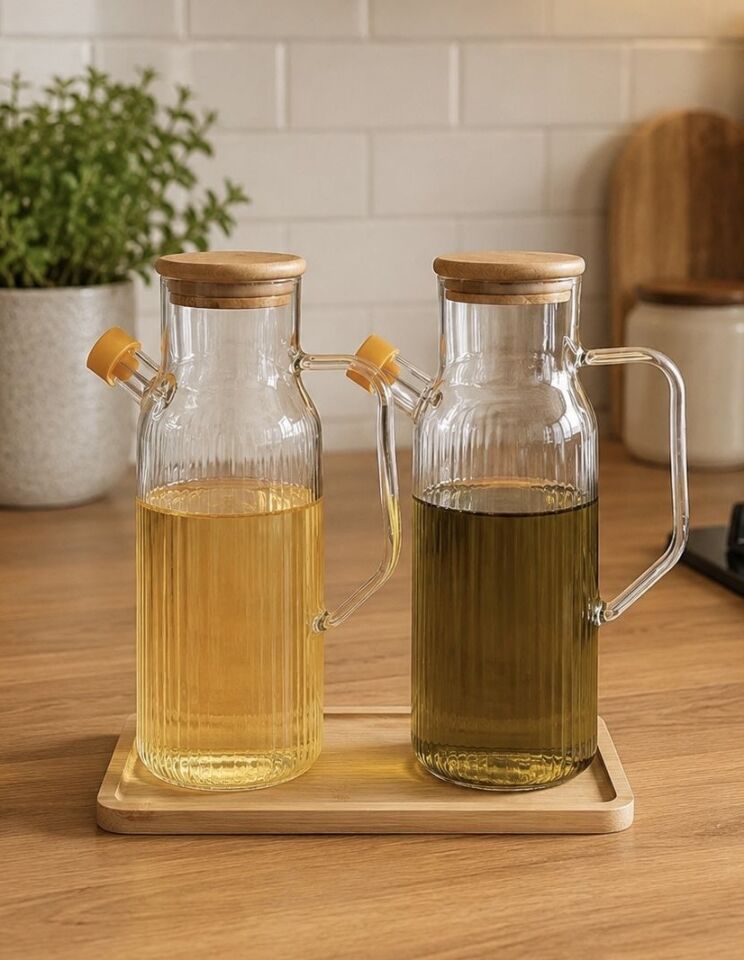 BAMBU 2Lİ 1000ML YAĞDANLIK SET
