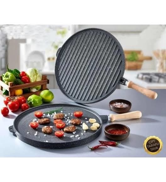 36cm Çift Taraflı Gözleme Bazlama Tava