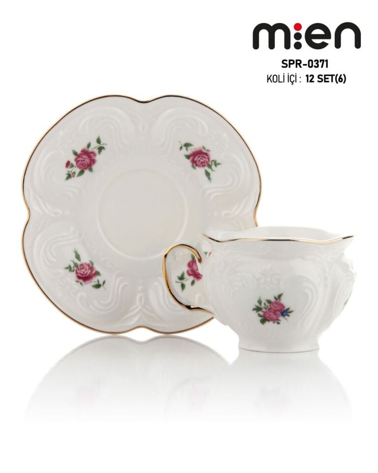 SPR-0371 MİEN 6LI PORSELEN FİNCAN TAKIM