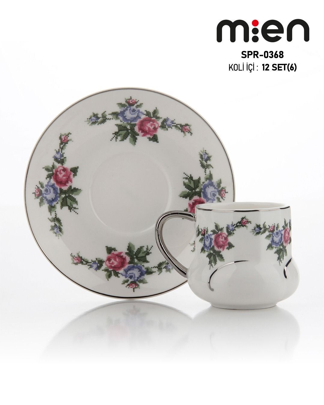 SPR-0368 MİEN 6LI PORSELEN FİNCAN TAKIM