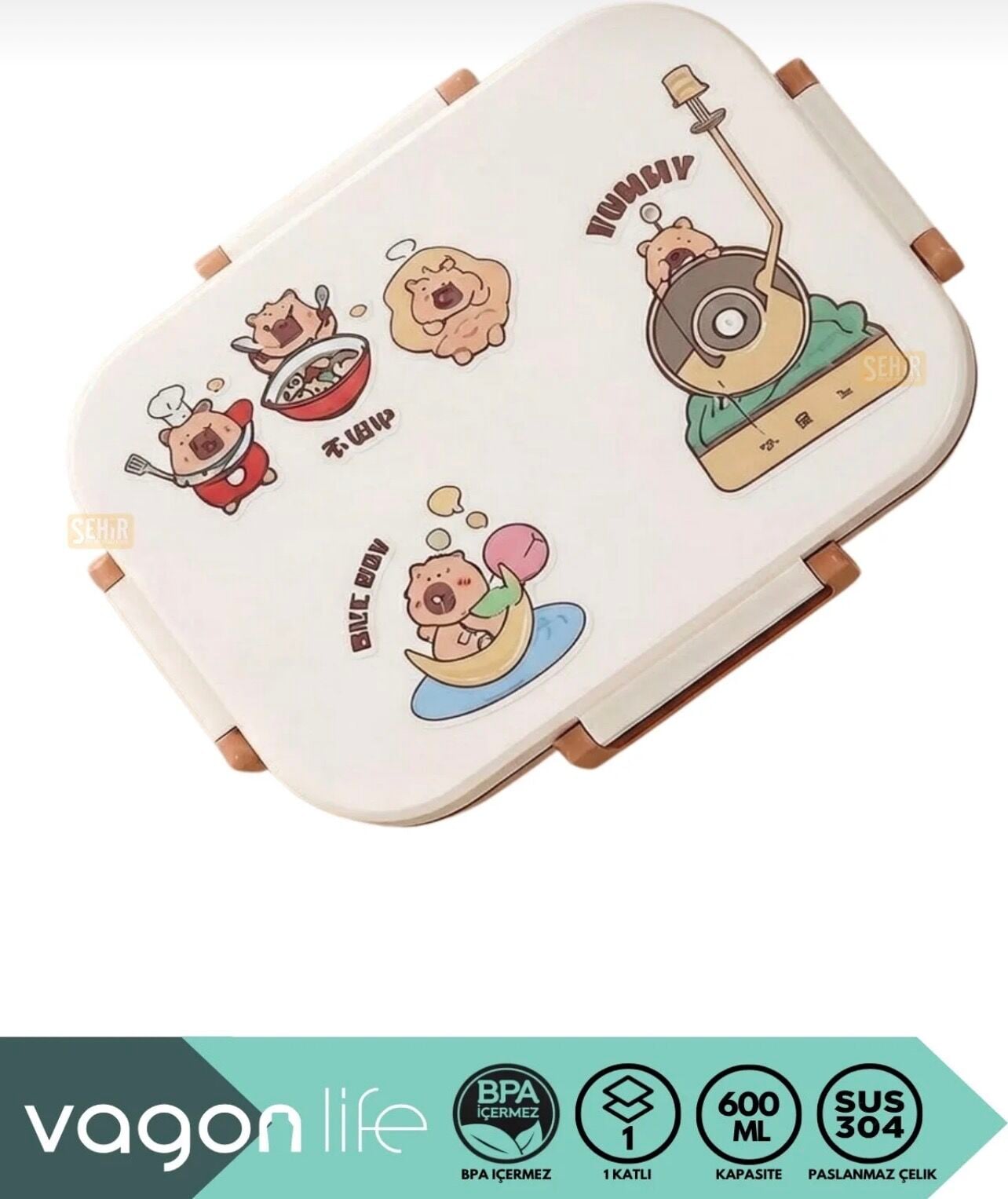 VGN-7189  PASLANMAZ ÇELİK LUNCHBOX