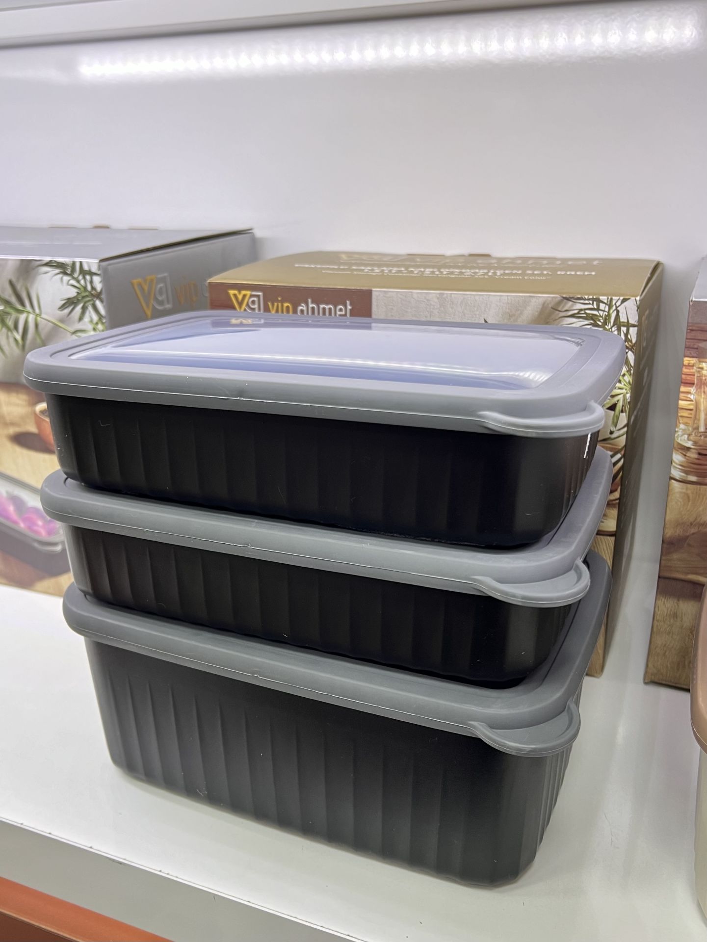 Vp812-vipahmet 3lü Dikdörtgen Saklama Kabı