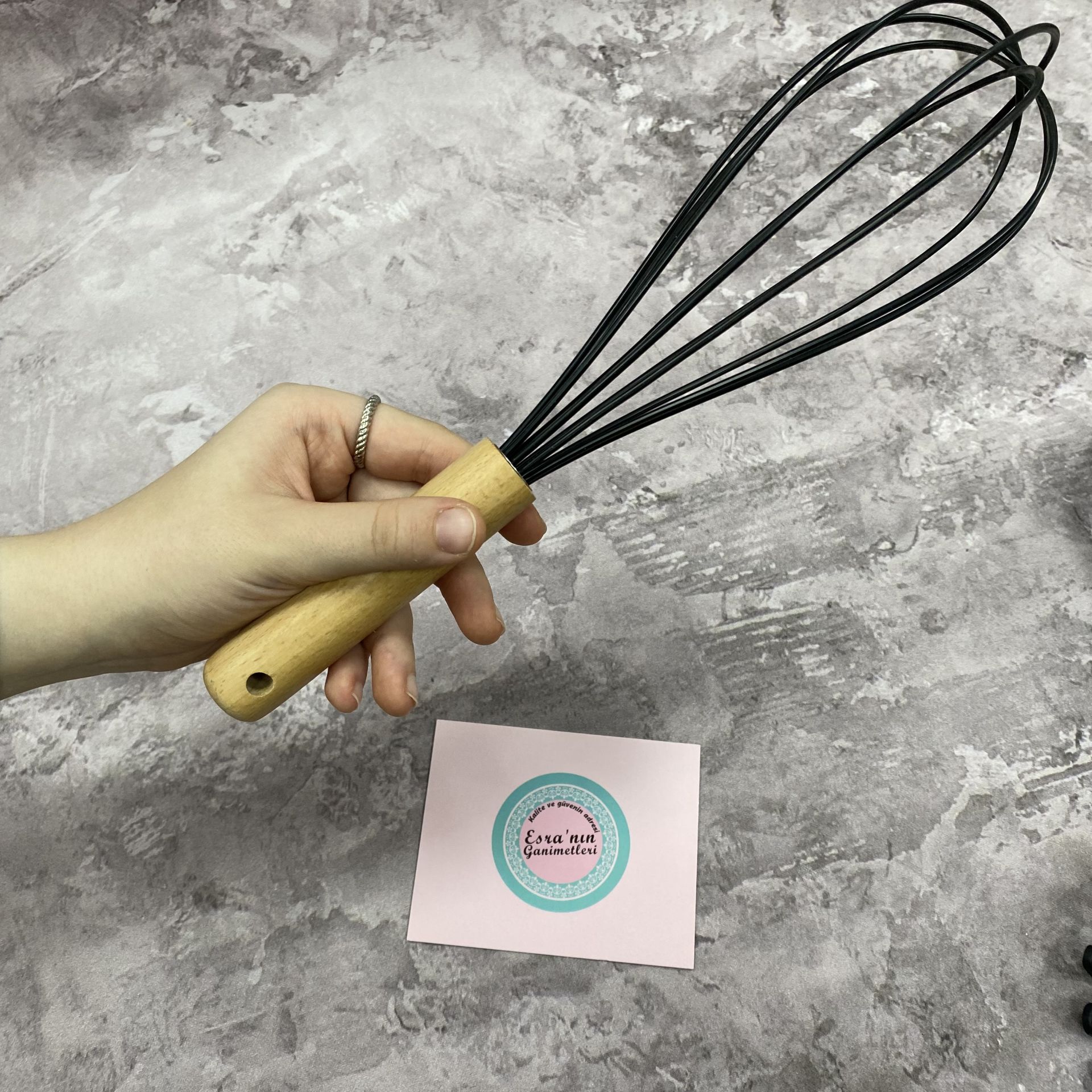 Bambu Saplı Silikon Çırpıcı