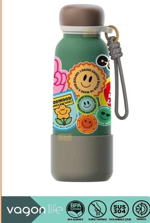 VGN-1105 ÇELİK TERMOS 550ML PİPETLİ KAYMAZ TABAN