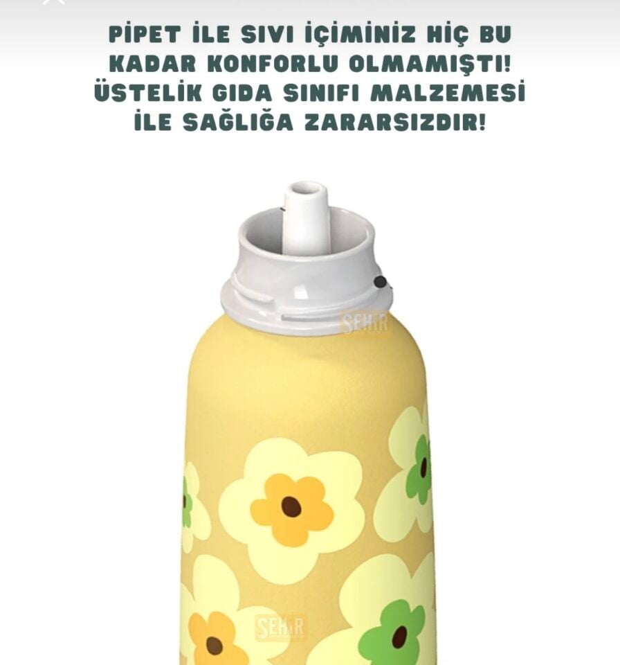 VGN-1105 ÇELİK TERMOS 550ML PİPETLİ KAYMAZ TABAN