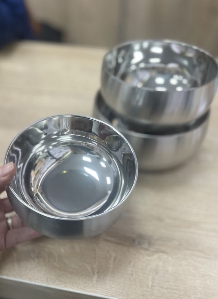 304 ÇELİK 3lü CİDARLI KASE SET (14/16/18cm)