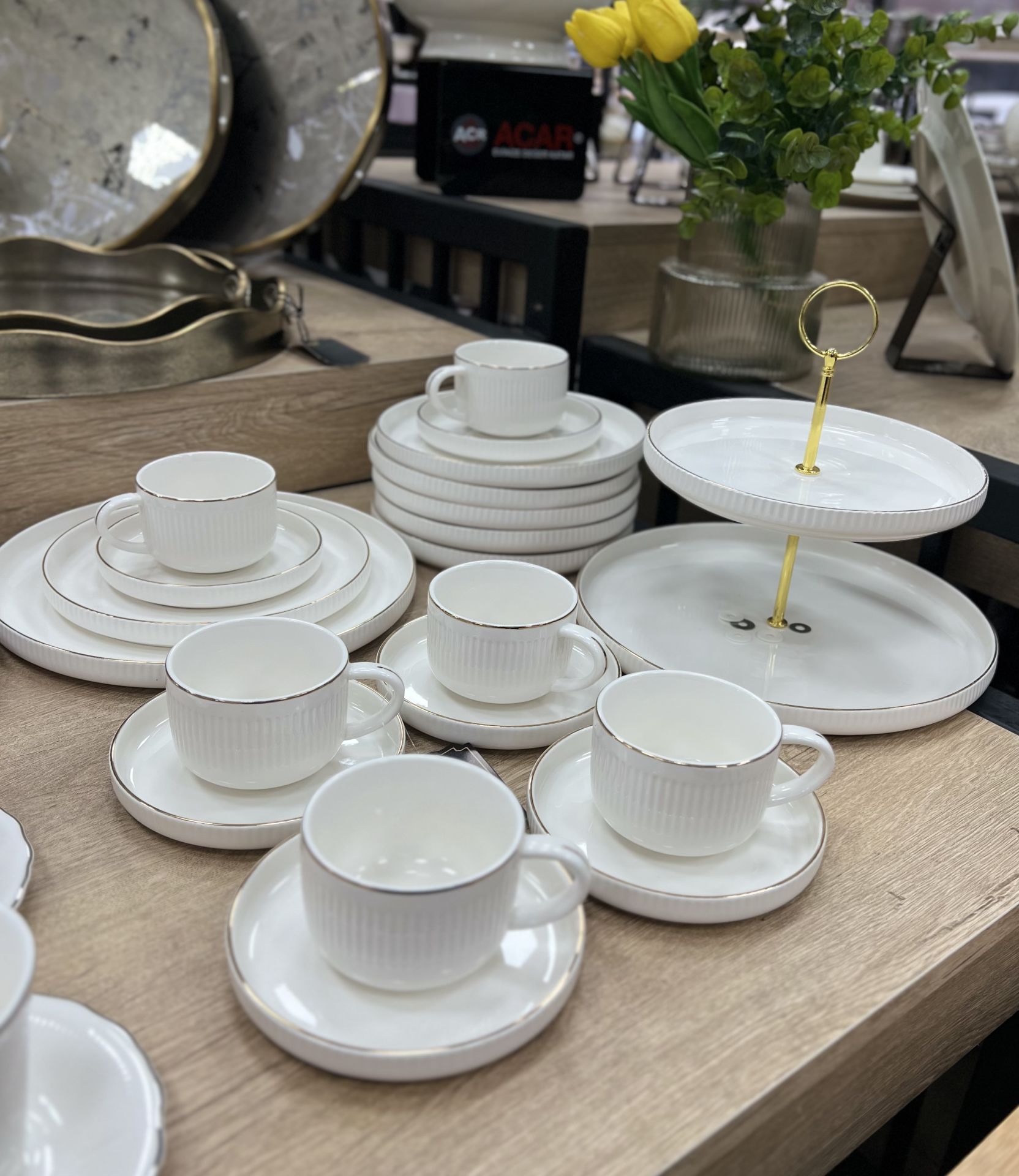 PORWM-6194 SIERRA GOLD 20 PRÇ BRUNCH/ ÇAY PASTA SET