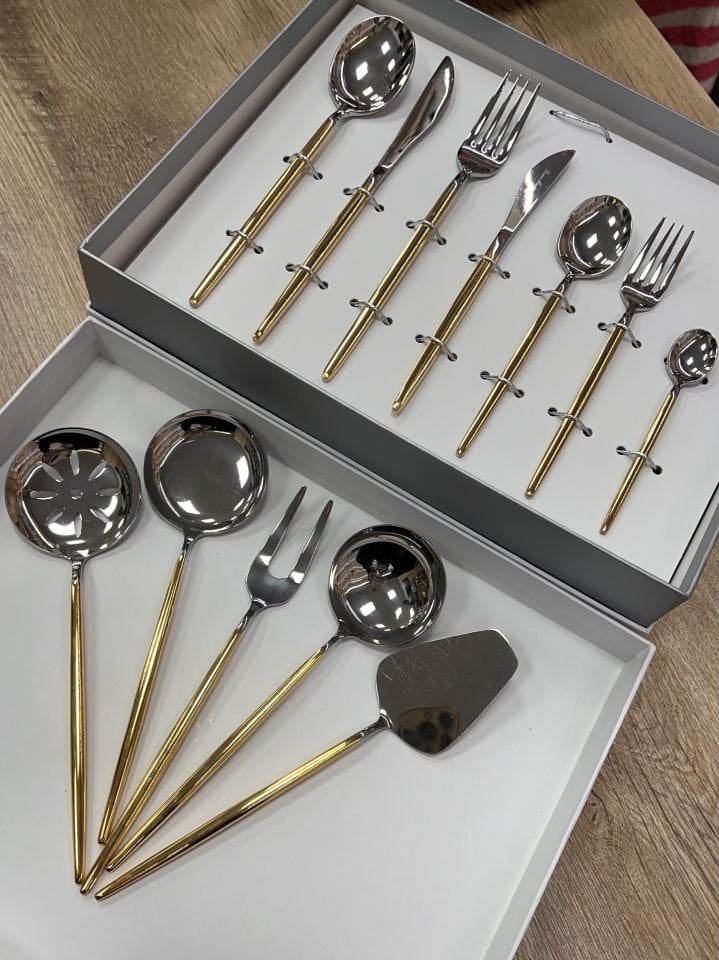 Almeria 89 Parça 12 Kişilik 24k Altın KÇB