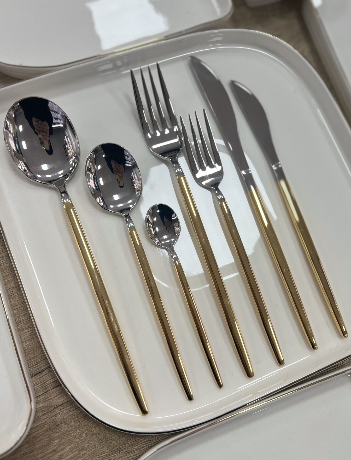 Almeria 5mm Ultra Kalın 24ayar Altın Dekorlu 42 Parça KÇB Tkm