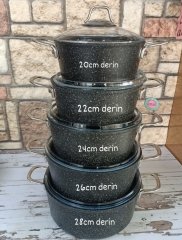Falez Blackline 20cm Derin Tencere