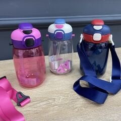 D70-Tritan Pipetli/Pipetsiz  Çift İçim Matara 550 ml